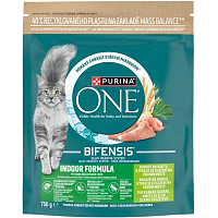 Purina ONE Bifensis Indoor Granulat für Katzen mit Truthahn und Getreide 750g