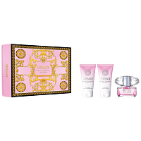 Versace Bright Crystal Eau de Toilette 50 ml + Körperlotion 50 ml + Duschgel 50 ml, Geschenkset für Frauen