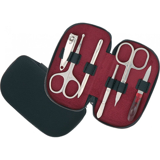 Dup Manicure Mister Leder 6 Stück Schwarz für Herren Modell 230401-331