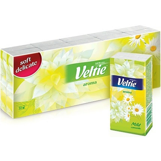 Veltie Aroma Mild Kamille Taschentücher 10 Stück