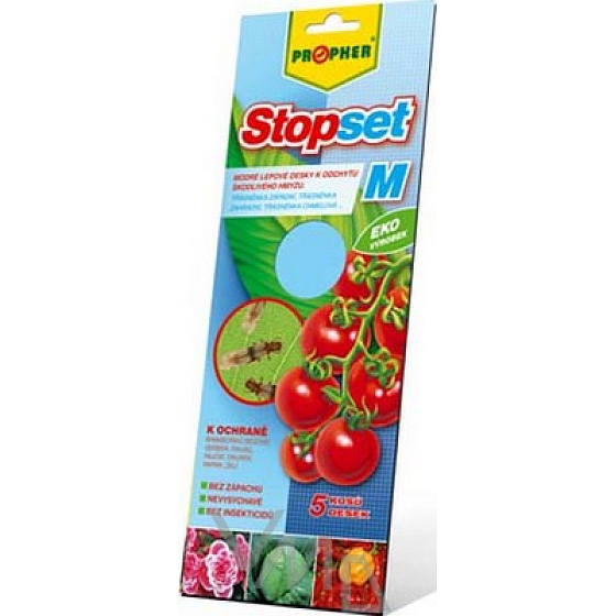Propher Stopset M Leimtafeln blau zum Fangen von fliegenden Insekten 5 Stück
