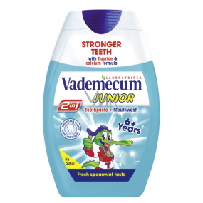 Vademecum Junior Spearmint 2in1 Zahnpasta und Mundwasser in einem für Kinder 75 ml