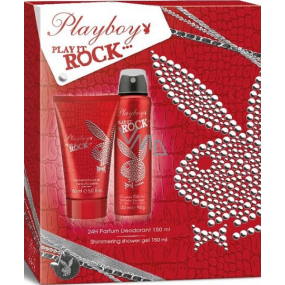 Playboy Play It Rock Deodorant Spray 150 ml + Duschgel 150 ml, Kosmetikset