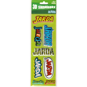 Nekupto 3D Aufkleber mit dem Namen Jarda 8 Stück