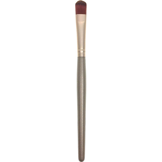 Flacher runder Kosmetikpinsel braun 15 cm 30300