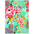 Ditipo Geschenkpapier 70 x 200 cm grüne, bunte Blumen