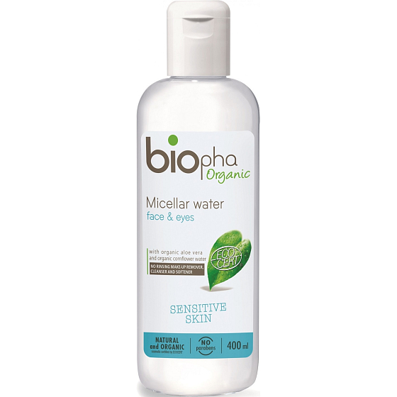 Biopha Micellar Wasser für Gesicht und Augen für empfindliche Haut 400 ml