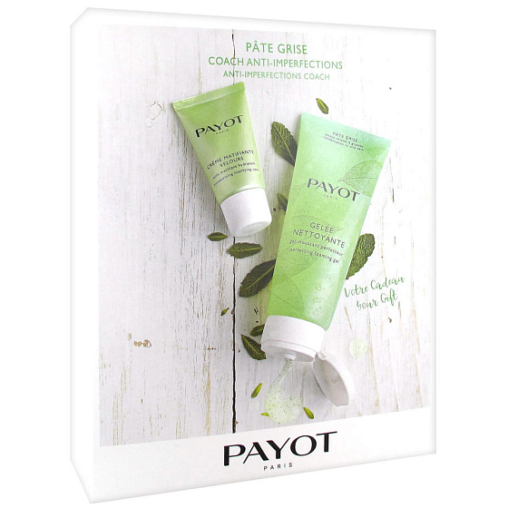 Payot Pate Grise Nettoyante Reinigungsgel 200 ml + Payot Pate Grise Feuchtigkeitsspendende Mattierungspflege Feuchtigkeitsspendende und mattierende Hautcreme für Frauen 50 ml, Kosmetikset 2019