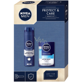 Nivea Men Protect & Care 2 in 1 Aftershave 100 ml + Rasierschaum 200 ml, Kosmetikset
