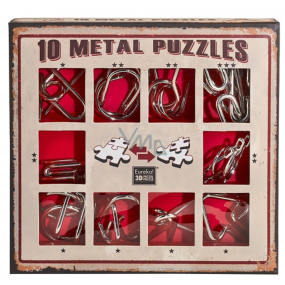 Albi Set mit 10 Metallpuzzles rot, ab 7 Jahren