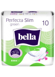 Bella Perfecta Slim Green ultradünne Damenbinden mit Flügeln 10 Stück