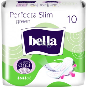 Bella Perfecta Slim Green ultradünne Damenbinden mit Flügeln 10 Stück
