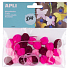 Apli Pom Pom Perlen rosa + Gummiband 25 Stück
