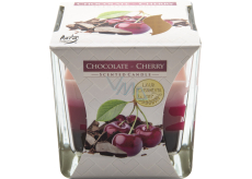 Bispol Duftkerze dreifarbig Schokolade und Schattenmorelle, 170 g