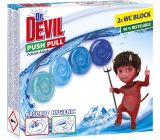 Dr. Devil WC Push Pull Gel Polar Aqua WC Block ohne Korb, 2 × 20 g