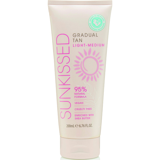 Sunkissed Gradual Tan Selbstbräunungsmilch für eine allmähliche leichte Bräune Light Medium 200 ml