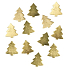 Holzbäume gold 3 cm 12 Stück
