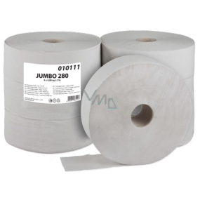 Jumbo 280 Zellstoff-Toilettenpapier für 2-lagige Schalen 6 Stück
