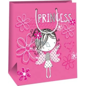 Ditipo Papier Geschenktüte 26,4 x 13,6 x 32,7 cm - rosa Prinzessin