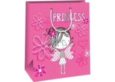 Ditipo Papier Geschenktüte 26,4 x 13,6 x 32,7 cm - rosa Prinzessin