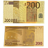 Talisman Gold Kunststoff-Banknote 200 EUR