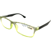 Berkeley Lese-Dioptrienbrille +3,5 Kunststoff grün, schwarz gestreift 1 Stück MC2248
