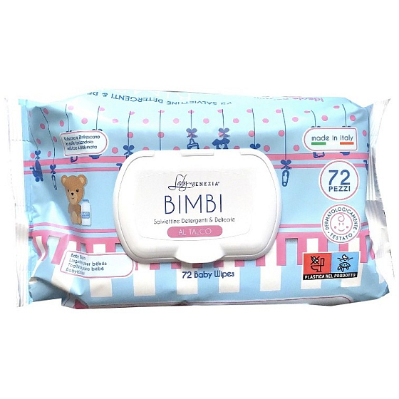 Lady Venezia Bimbi Feuchttücher mit weichem Puder für Kinder 72 Stück