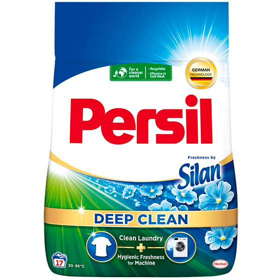 Persil Deep Clean Freshness by Silan Waschpulver für Weiß- und Buntwäsche 17 Dosen 1,02 kg