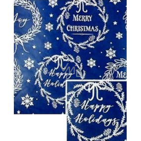 Nekupto Weihnachtsgeschenkpapier 70 x 500 cm Dunkelblau, Merry & Bright