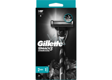 Gillette Mach3 Charcoal Rasierapparat + Ersatzköpfe 2 Stück für Männer