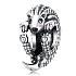 Charme Sterling Silber 925 Nussknacker, Perle auf Armband Tier