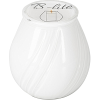 B-lite Gartenkerze im Glas, weiß, 120 g