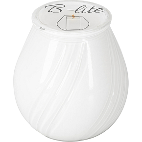 B-lite Gartenkerze im Glas, weiß, 120 g