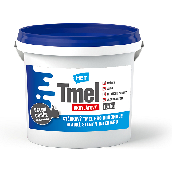 Het Acryl-Dichtstoff für Trockenbau, Mauerwerk und Putze, 1,6 kg