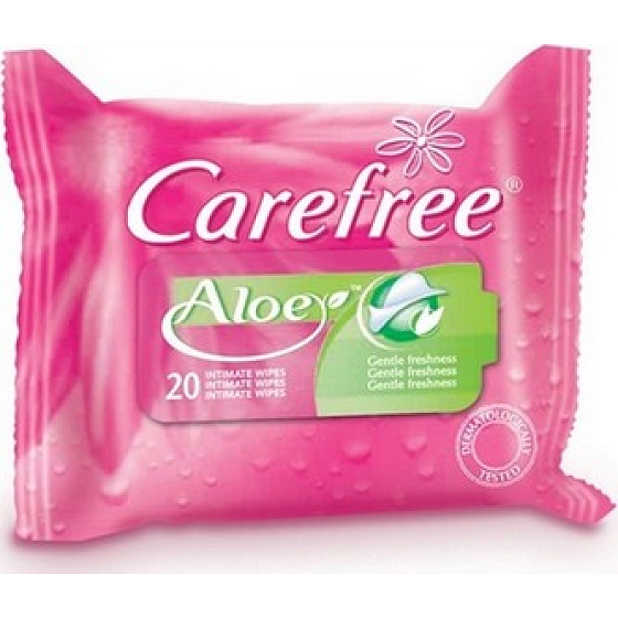 Sorglose Aloe Vera Servietten für die Intimhygiene 20 Stück