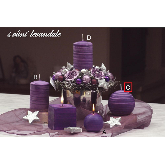 Lima Wellness Lavendel Duftkerze Kugeln Durchmesser 80 mm 1 Stück