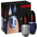 Pupa Nail Art Kit Set für Nageldekoration Schatten 907 Silver Blue 2 x 5 ml