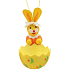 Hase mit gelbem Korb 12 x 6 cm