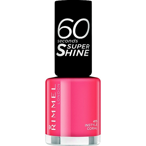 Rimmel London 60 Sekunden Super Shine Nagellack Nagellack 415 Instyle Coral 8 ml