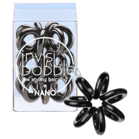 Invisibobble Nano True Black Haarband schwarze Spirale 3 Stück