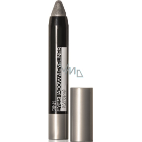 Gabriella Salvete Eyeshadow & Eyeliner 2in1 Metallic Eyeshadow und Pencil 01 Grey 3,5 g