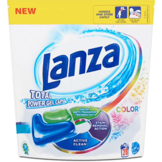 Lanza Total Power Color Gelkapseln zum Waschen von Buntwäsche 28 Stück
