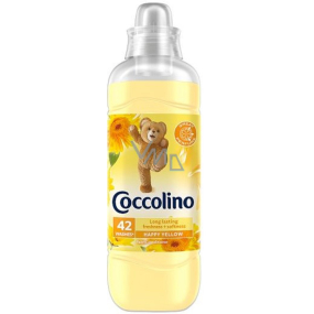 Coccolino Happy Yellow konzentrierter Weichspüler mit lang anhaltendem Duft nach dem Waschen von 42 Dosen von 1,05 l