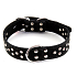 B&F Halsband Leder Rindsleder unterlegt verziert schwarz 3 x 55 cm