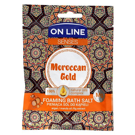 On Line Senses Marokkanisches Gold schäumendes Badesalz 80 g