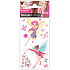 Bunte Kinder Tattoo Aufkleber mit Glitzer Feen 10,5 x 6 cm