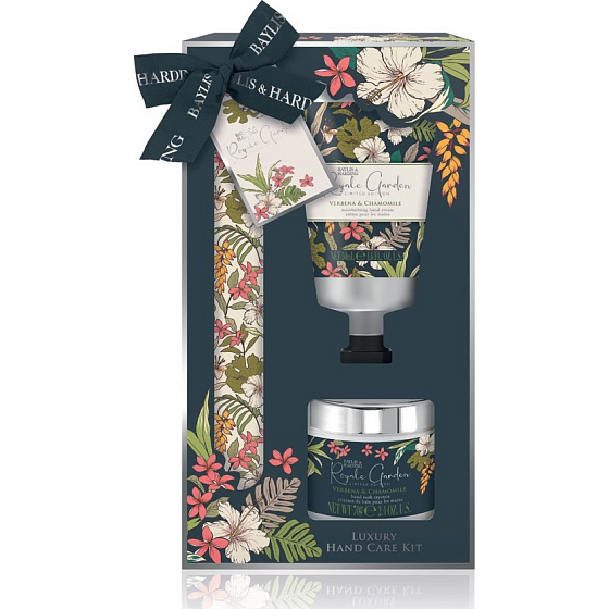 Baylis & Harding Royal Garden Verbena und Kamille Badesalz 70 g + Hand- und Nagelcreme 50 ml + Nagelfeile, Kosmetikset