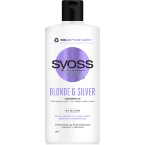 Syoss Blonde & Silver Conditioner für Strähnchen, blondes und graues Haar 440 ml
