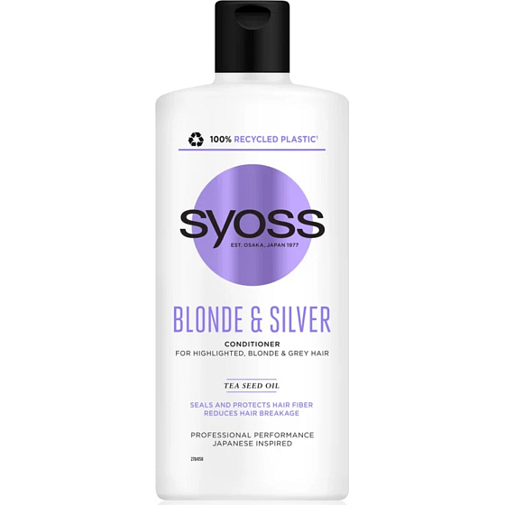 Syoss Blonde & Silver Conditioner für Strähnchen, blondes und graues Haar 440 ml