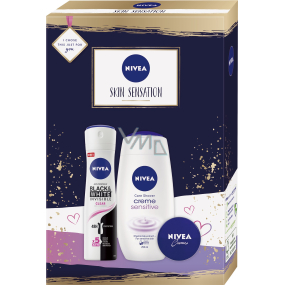 Nivea Skin Sensation Antitranspirant Deodorant Spray 150 ml + Duschgel 250 ml + Creme 30 ml, Kosmetikset für Frauen